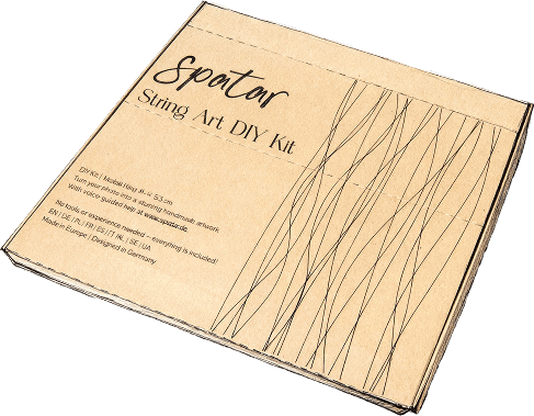 Boxed String Art kit with included components