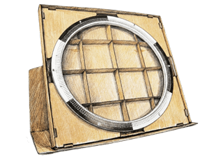 Reusable organizer box for assembling and storing the String Art kit