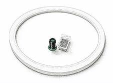 Pre-marked wooden base with a nail layout for starting a String Art portrait